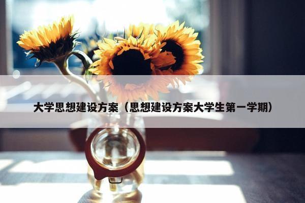 大学思想建设方案（思想建设方案大学生第一学期）