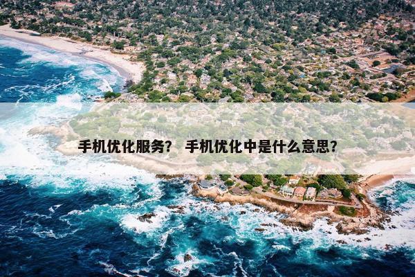 手机优化服务？ 手机优化中是什么意思？