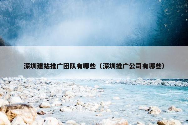 深圳建站推广团队有哪些（深圳推广公司有哪些）