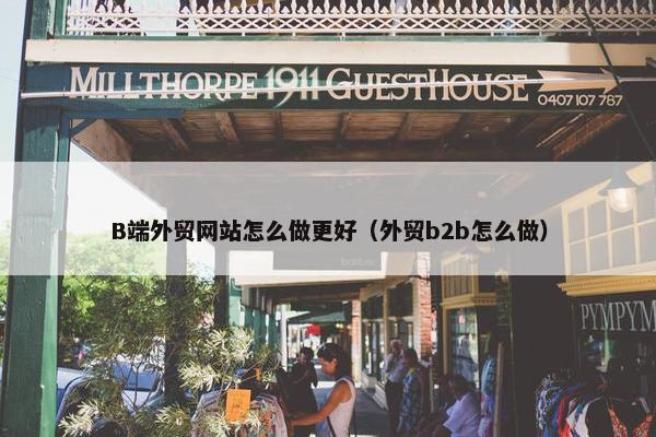 B端外贸网站怎么做更好（外贸b2b怎么做）