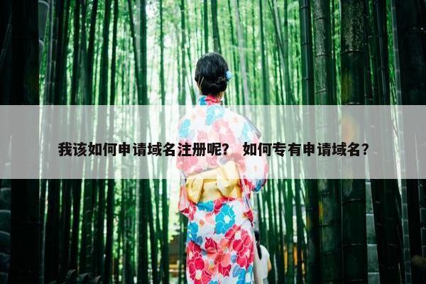 我该如何申请域名注册呢？ 如何专有申请域名？