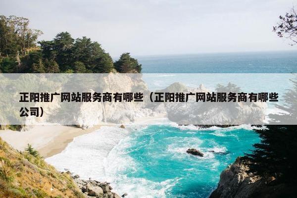 正阳推广网站服务商有哪些（正阳推广网站服务商有哪些公司）