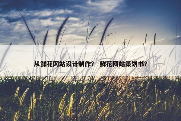 从鲜花网站设计制作？ 鲜花网站策划书？