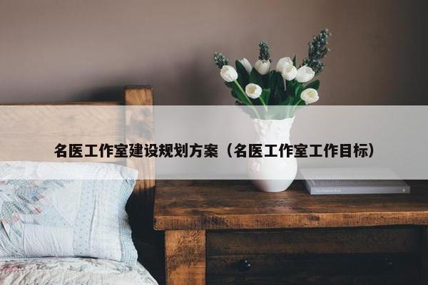 名医工作室建设规划方案（名医工作室工作目标）