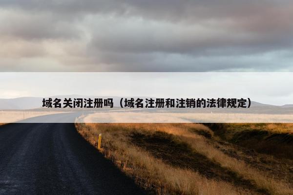 域名关闭注册吗（域名注册和注销的法律规定）