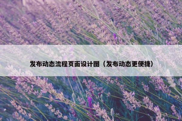 发布动态流程页面设计图（发布动态更便捷）