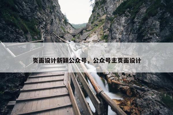 页面设计新颖公众号，公众号主页面设计