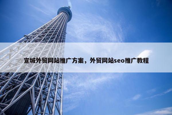 宣城外贸网站推广方案，外贸网站seo推广教程