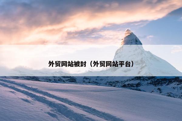 外贸网站被封（外贸网站平台）