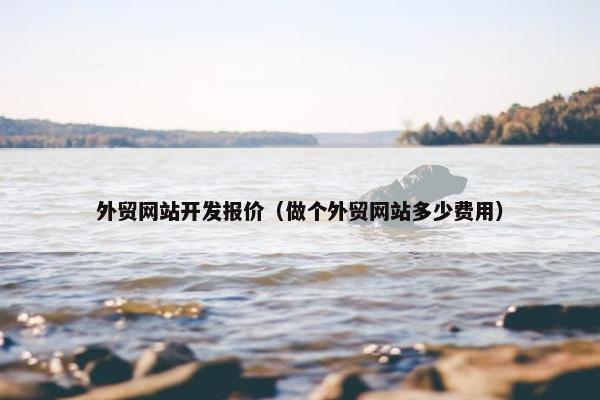 外贸网站开发报价（做个外贸网站多少费用）