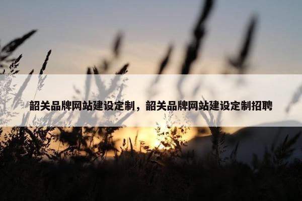 韶关品牌网站建设定制，韶关品牌网站建设定制招聘