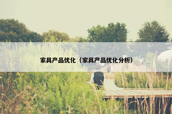 家具产品优化（家具产品优化分析）
