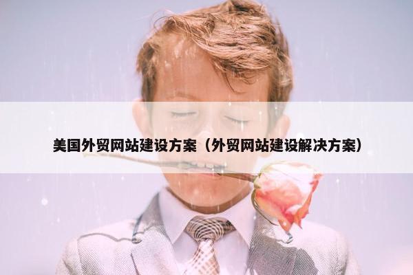 美国外贸网站建设方案（外贸网站建设解决方案）