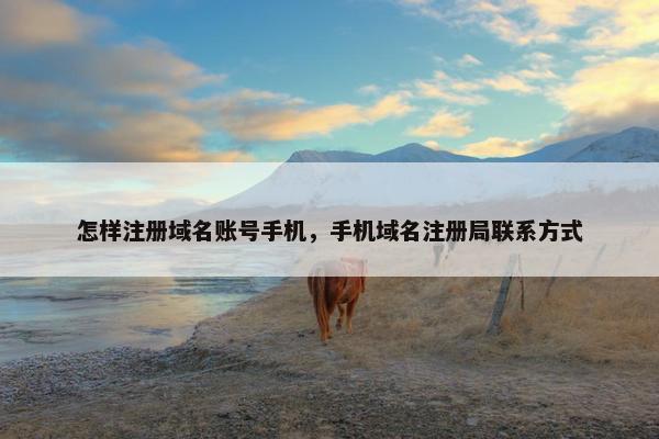 怎样注册域名账号手机，手机域名注册局联系方式