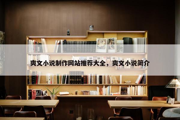 爽文小说制作网站推荐大全，爽文小说简介