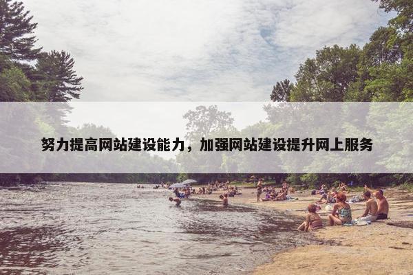 努力提高网站建设能力，加强网站建设提升网上服务