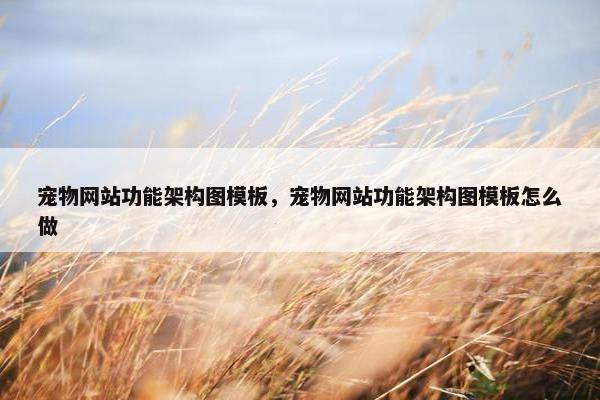 宠物网站功能架构图模板，宠物网站功能架构图模板怎么做