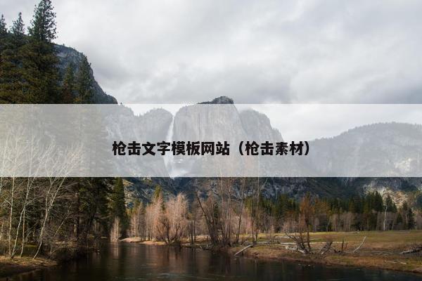 枪击文字模板网站（枪击素材）