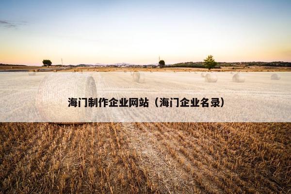 海门制作企业网站（海门企业名录）