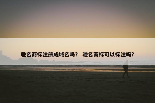驰名商标注册成域名吗？ 驰名商标可以标注吗？