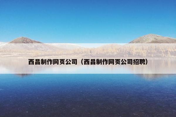 西昌制作网页公司（西昌制作网页公司招聘）