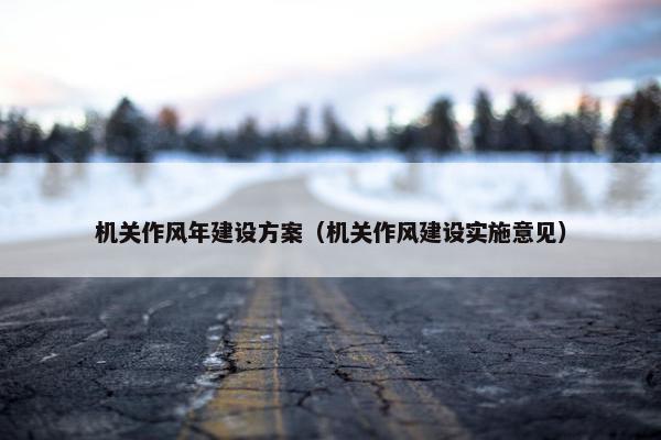机关作风年建设方案（机关作风建设实施意见）