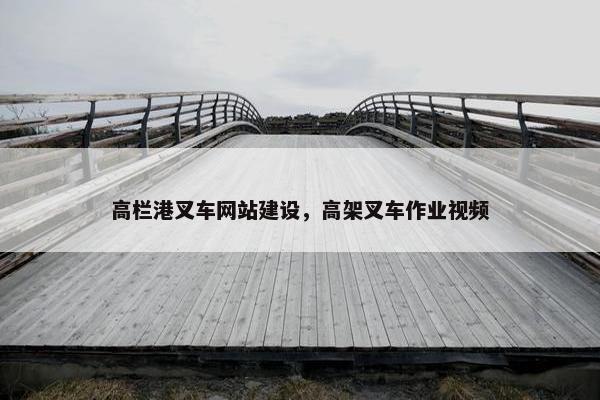 高栏港叉车网站建设，高架叉车作业视频