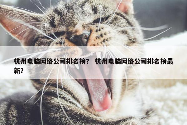 杭州电脑网络公司排名榜？ 杭州电脑网络公司排名榜最新？