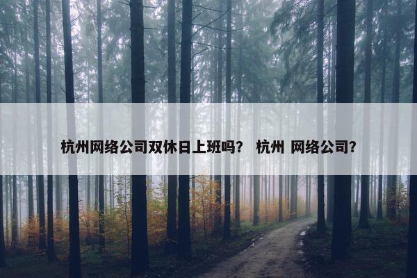 杭州网络公司双休日上班吗？ 杭州 网络公司？