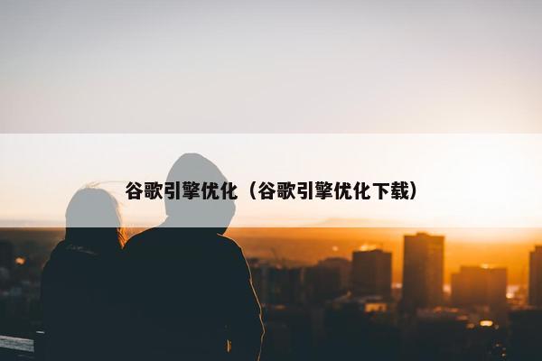 谷歌引擎优化（谷歌引擎优化下载）
