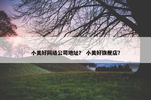 小美好网络公司地址？ 小美好旗舰店？
