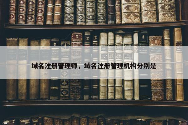 域名注册管理师，域名注册管理机构分别是