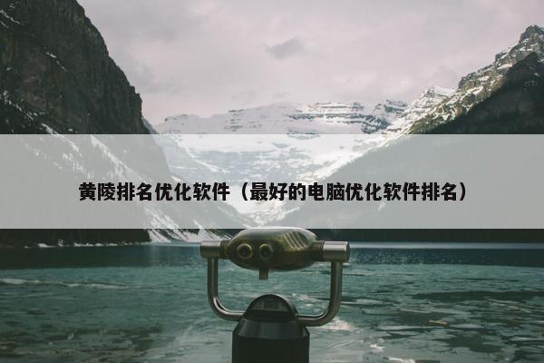 黄陵排名优化软件（最好的电脑优化软件排名）