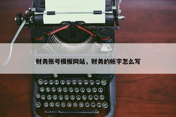 财务账号模板网站，财务的帐字怎么写