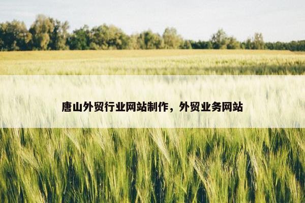 唐山外贸行业网站制作，外贸业务网站