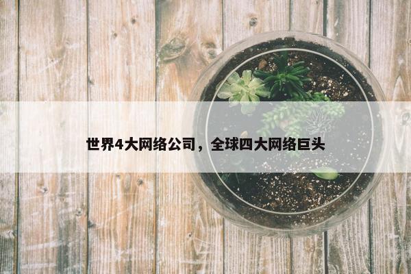 世界4大网络公司，全球四大网络巨头