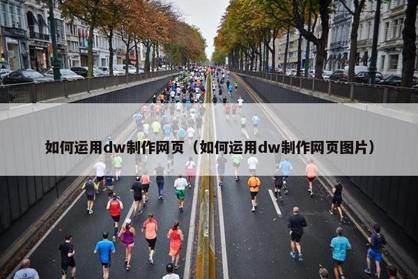 如何运用dw制作网页（如何运用dw制作网页图片）