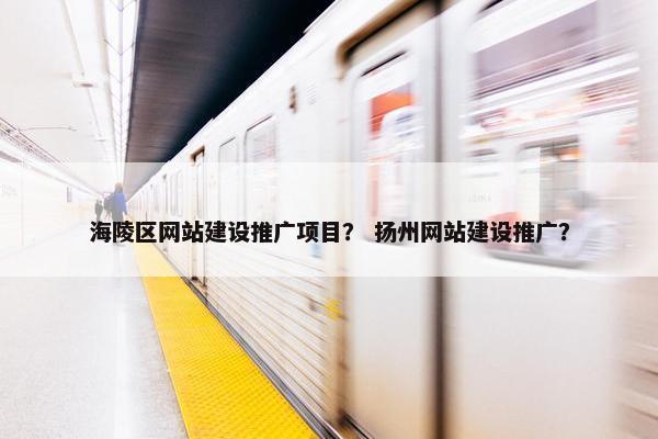 海陵区网站建设推广项目？ 扬州网站建设推广？