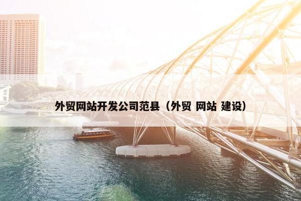 外贸网站开发公司范县（外贸 网站 建设）