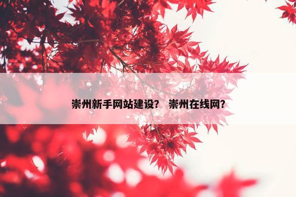 崇州新手网站建设？ 崇州在线网？