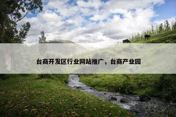 台商开发区行业网站推广，台商产业园