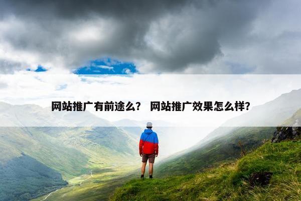 网站推广有前途么？ 网站推广效果怎么样？