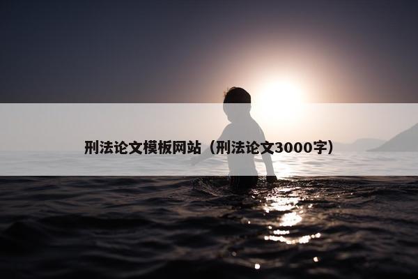 刑法论文模板网站（刑法论文3000字）