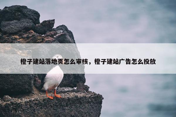 橙子建站落地页怎么审核，橙子建站广告怎么投放