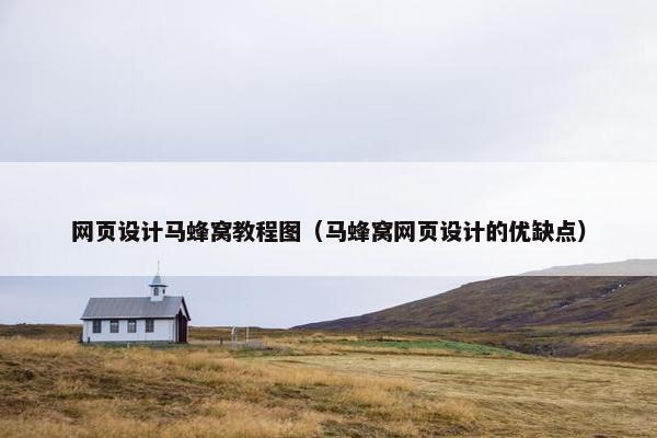 网页设计马蜂窝教程图（马蜂窝网页设计的优缺点）