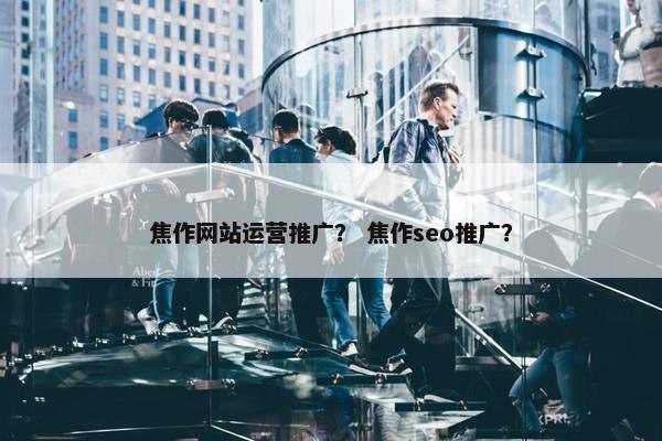 焦作网站运营推广？ 焦作seo推广？