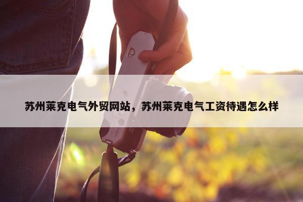苏州莱克电气外贸网站，苏州莱克电气工资待遇怎么样