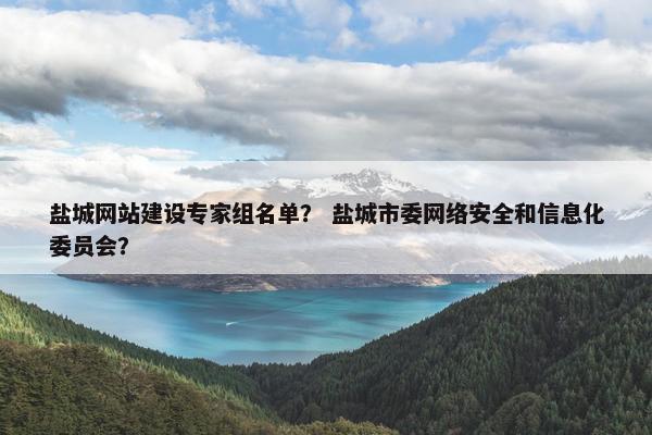 盐城网站建设专家组名单？ 盐城市委网络安全和信息化委员会？