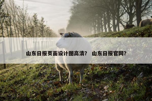 山东日报页面设计图高清？ 山东日报官网？