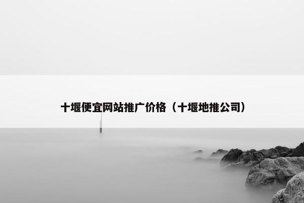 十堰便宜网站推广价格（十堰地推公司）